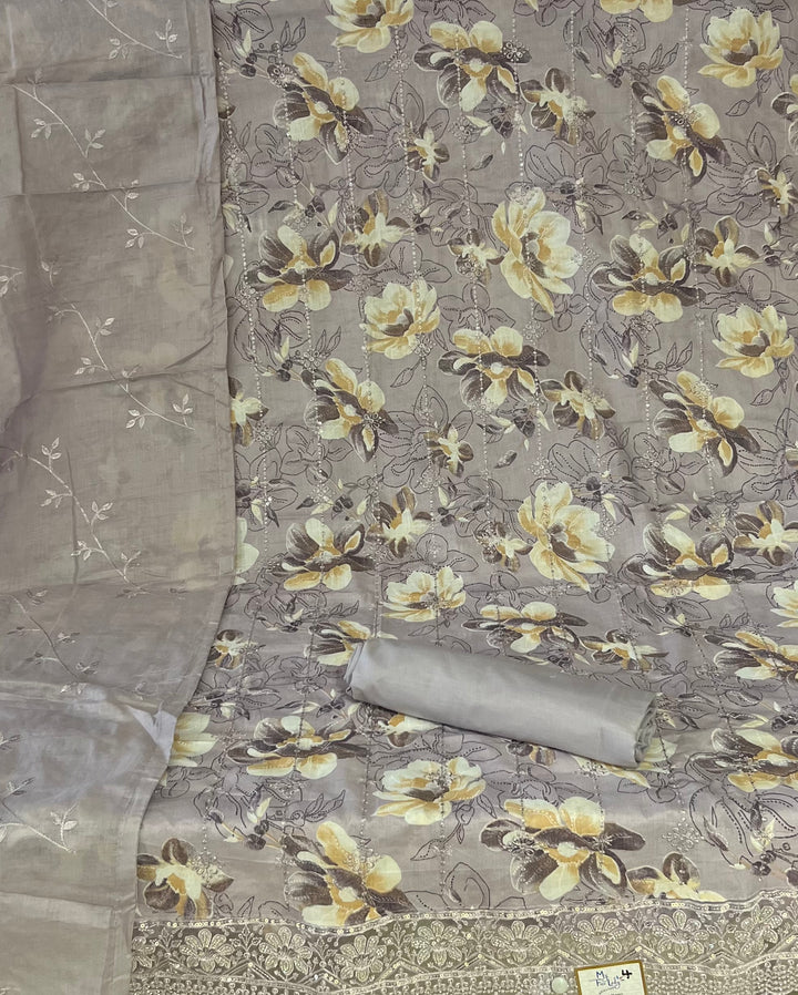 DESIGNER UNSTITCHED DRESS MATERIAL - IKZP04