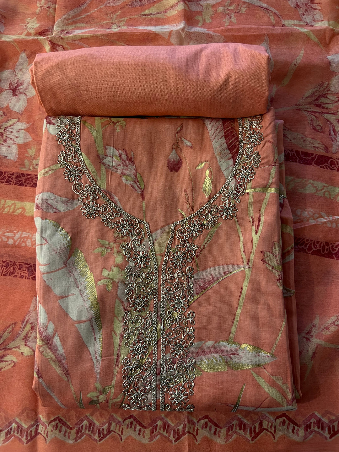 DESIGNER UNSTITCHED DRESS MATERIAL - IKZP08