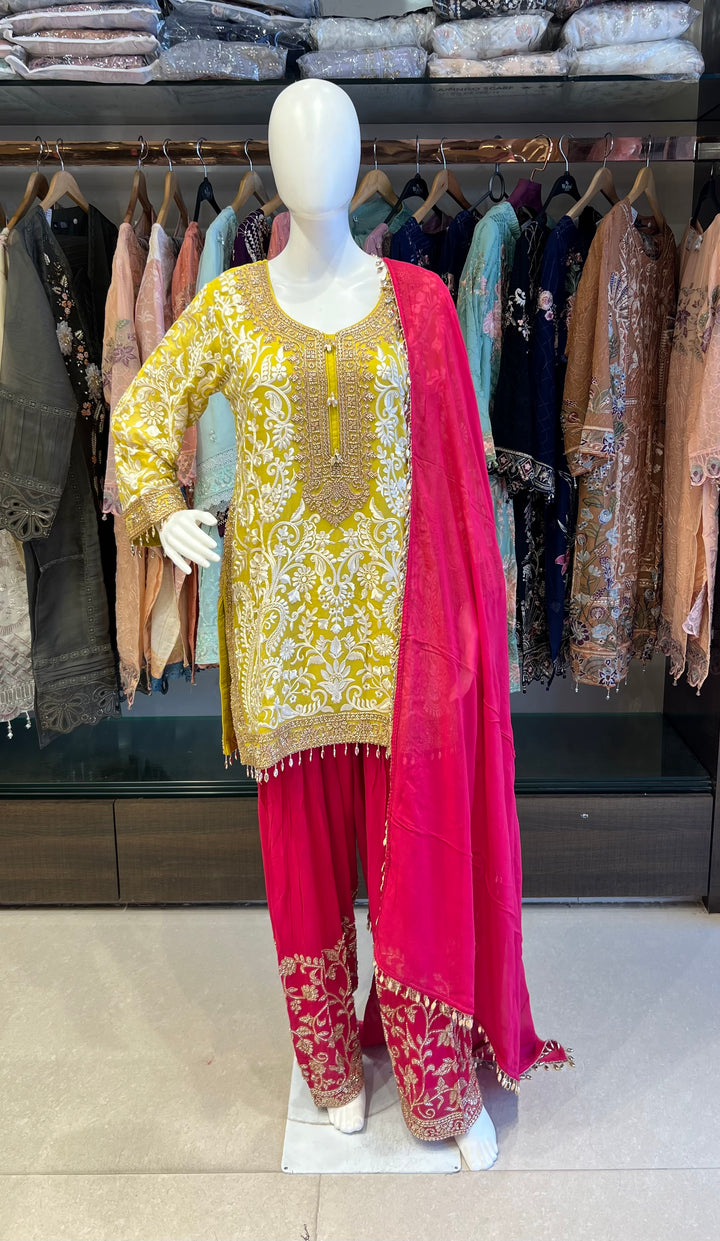 ZAHRA BLOOM LUXURY EMBROIDERED 3-PIECE PAKISTANI PARTY WEAR SUIT - NIK02