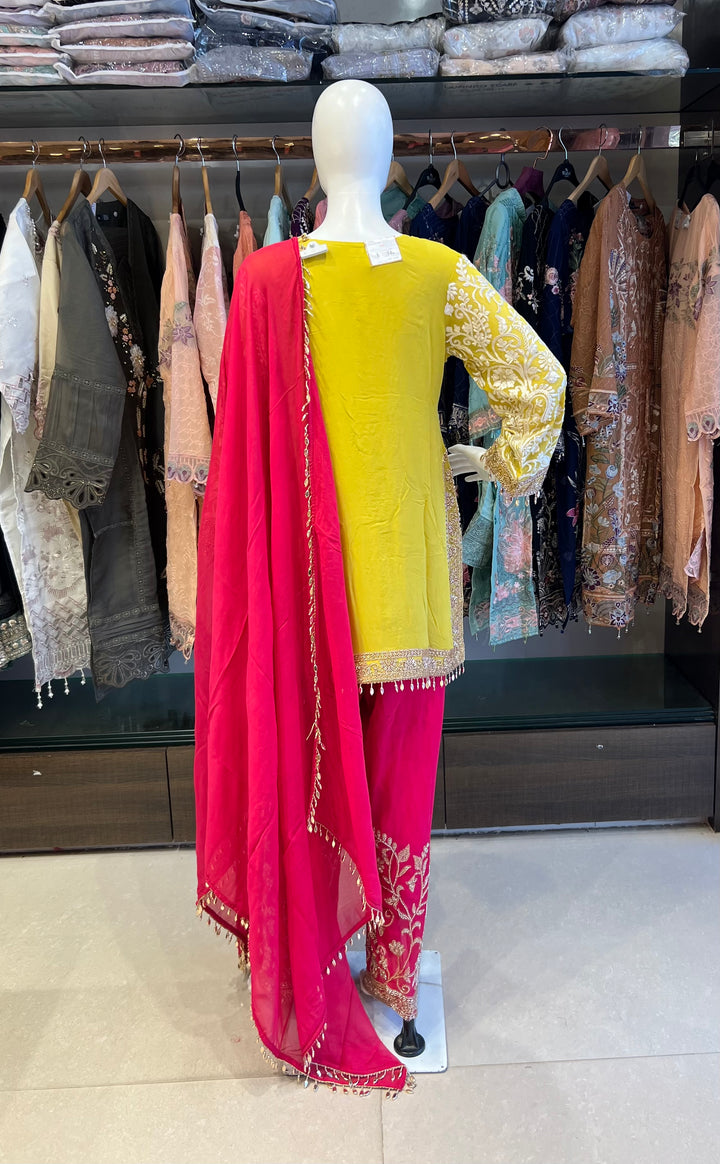 ZAHRA BLOOM LUXURY EMBROIDERED 3-PIECE PAKISTANI PARTY WEAR SUIT - NIK02