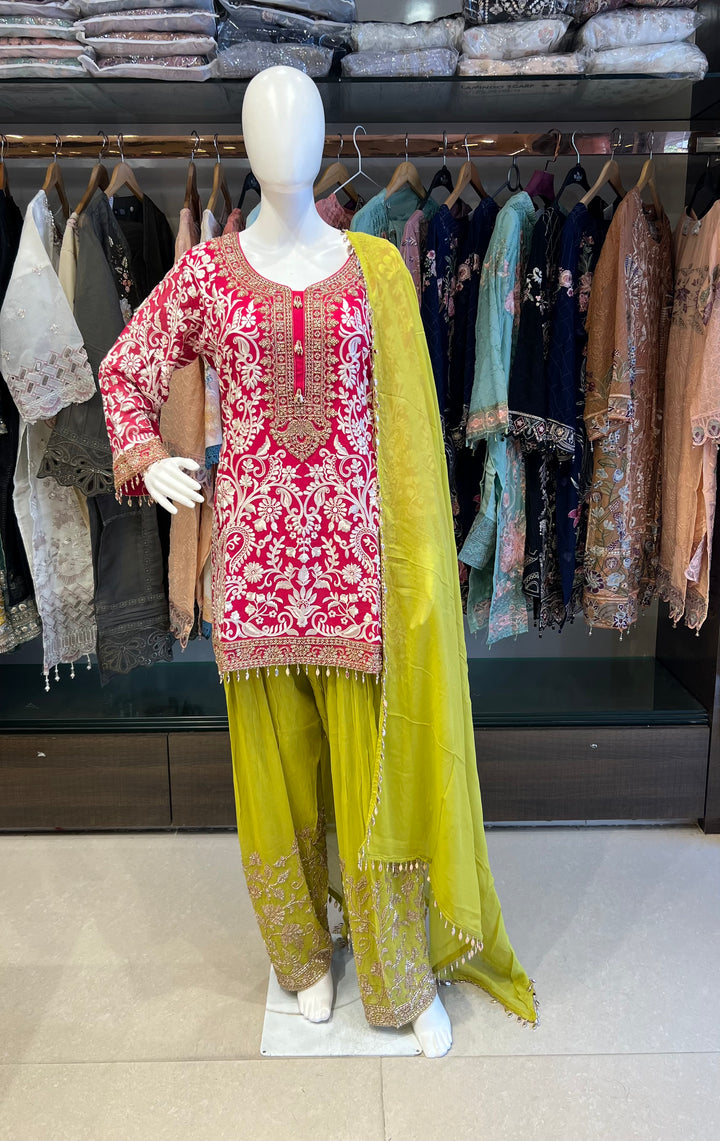 ZAHRA BLOOM LUXURY EMBROIDERED 3-PIECE PAKISTANI PARTY WEAR SUIT - NIK02