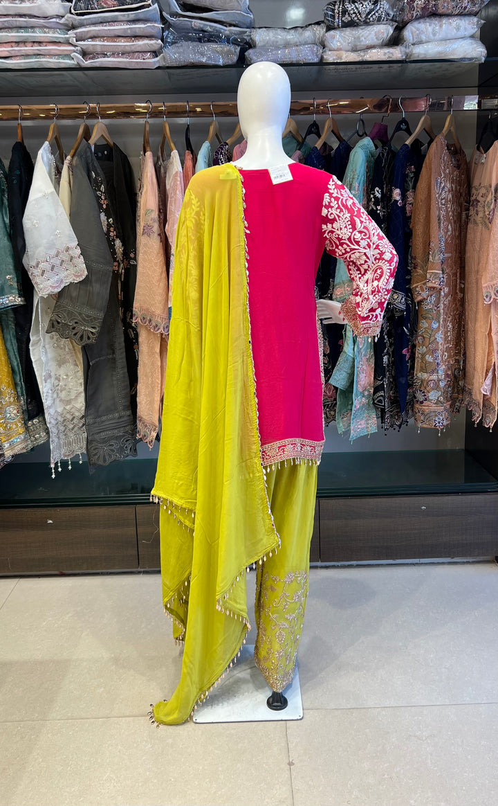 ZAHRA BLOOM LUXURY EMBROIDERED 3-PIECE PAKISTANI PARTY WEAR SUIT - NIK02