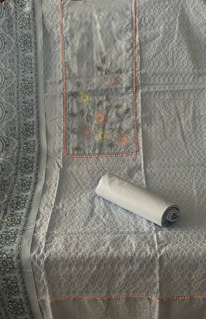ZARA DESIGNER UNSTITCHED COTTON DRESS MATERIAL - BTB017