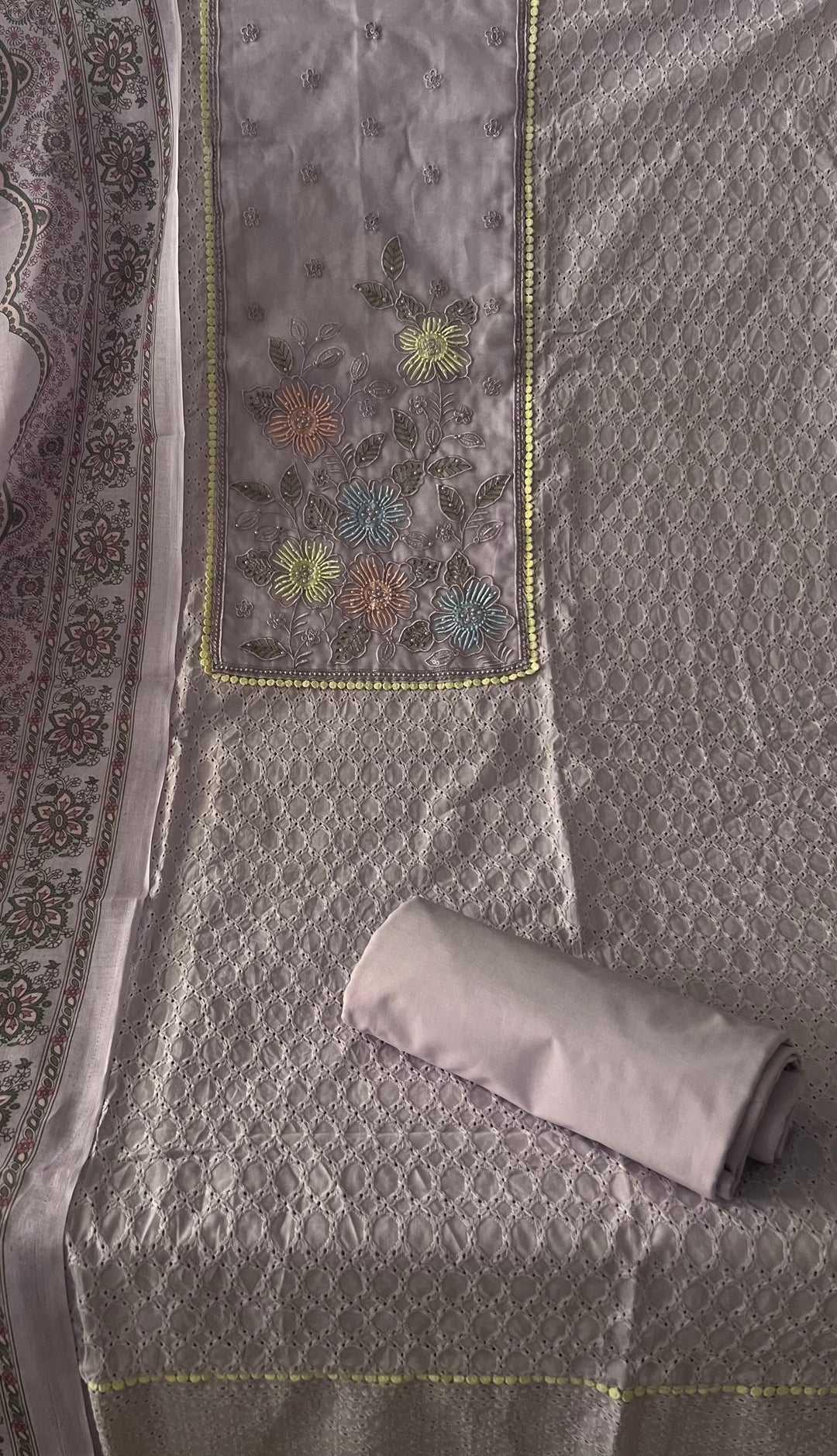 ZARA DESIGNER UNSTITCHED COTTON DRESS MATERIAL - BTB017