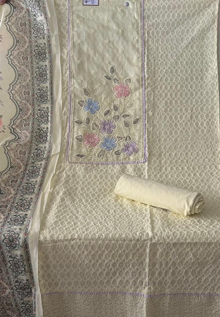 ZARA DESIGNER UNSTITCHED COTTON DRESS MATERIAL - BTB017