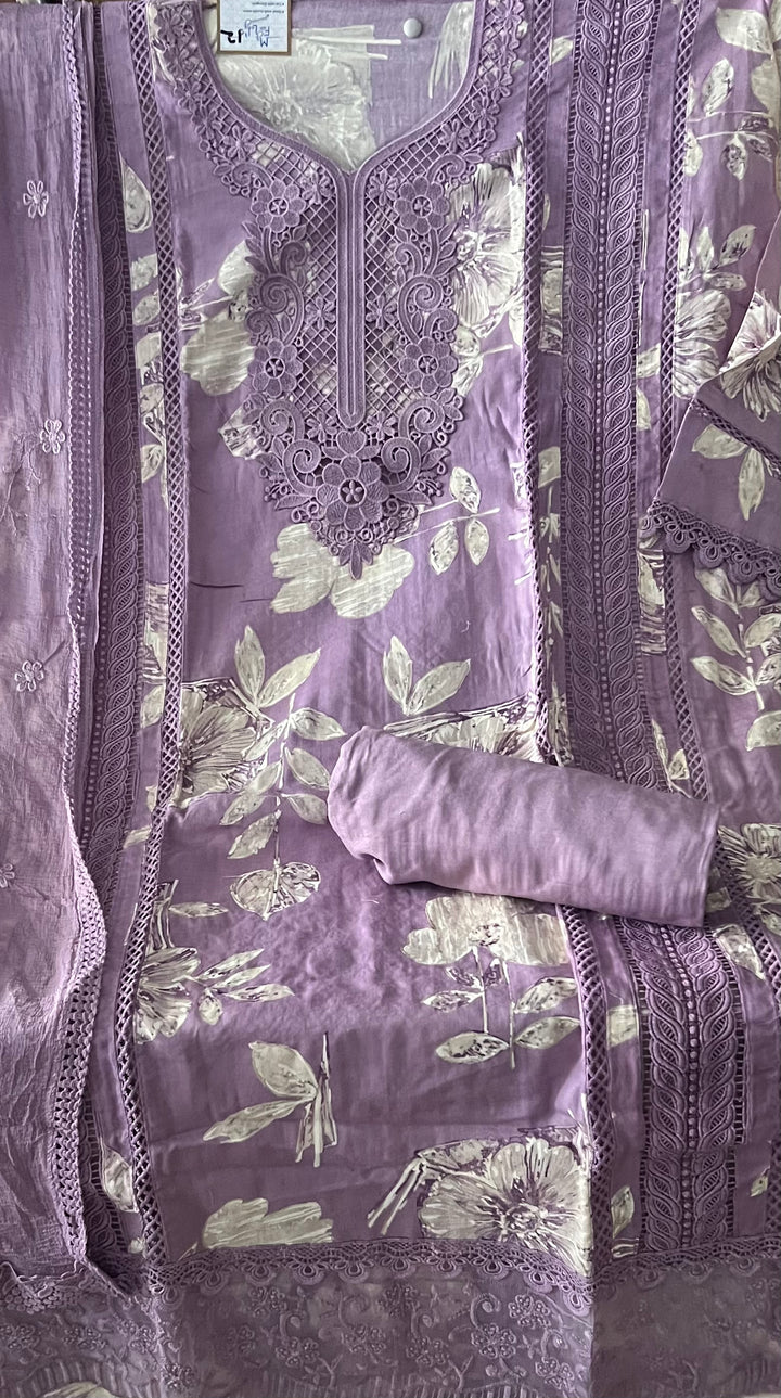ASHI DESIGNER UNSTITCHED COTTON DRESS MATERIAL - BTB012