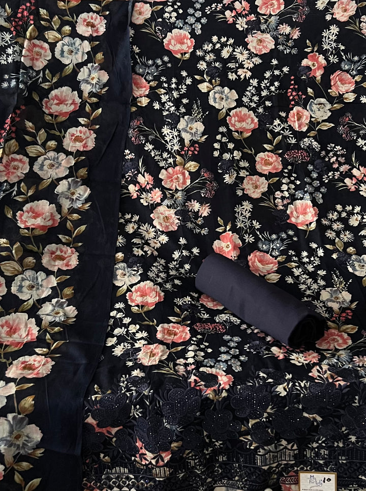 MEHAR DESIGNER UNSTITCHED COTTON DRESS MATERIAL - BTB010