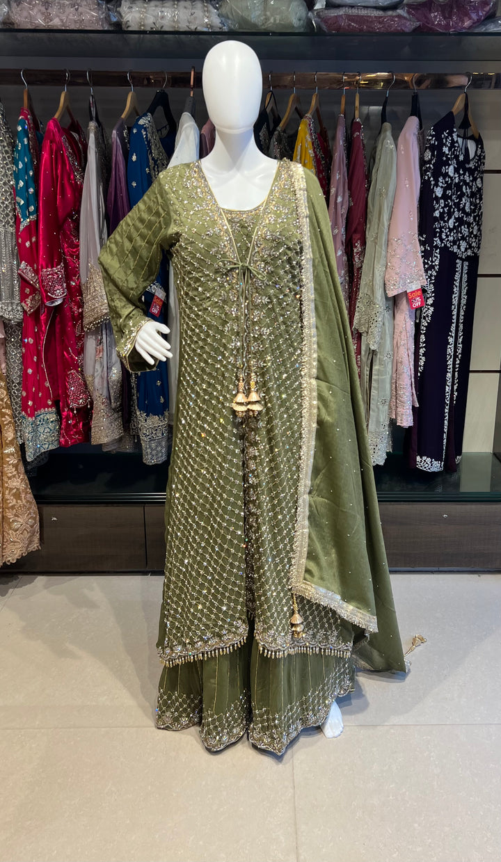 WORK DESIGNER LONG KOTI GOWN - IKHD02