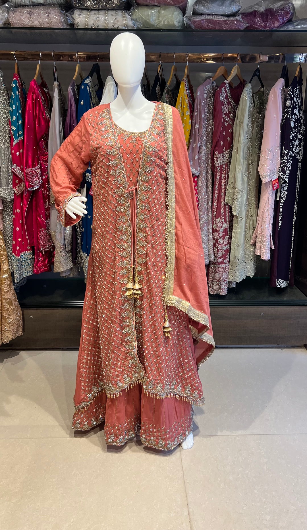 WORK DESIGNER LONG KOTI GOWN - IKHD02