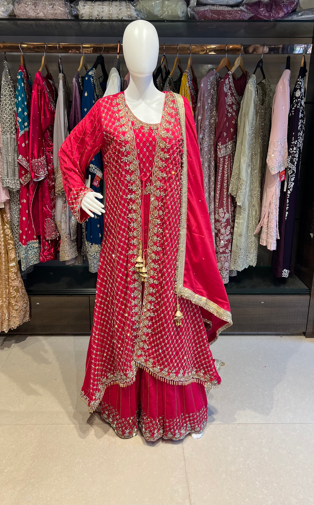 WORK DESIGNER LONG KOTI GOWN - IKHD02