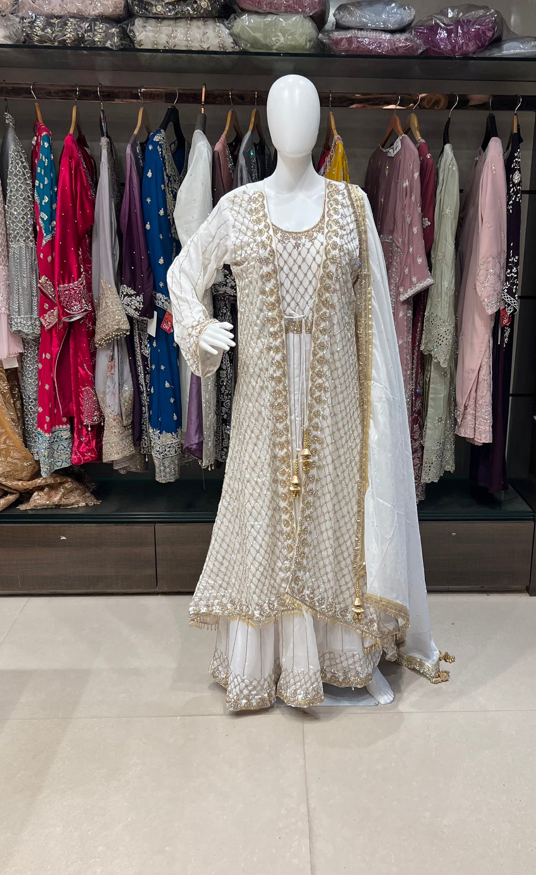 WORK DESIGNER LONG KOTI GOWN - IKHD02