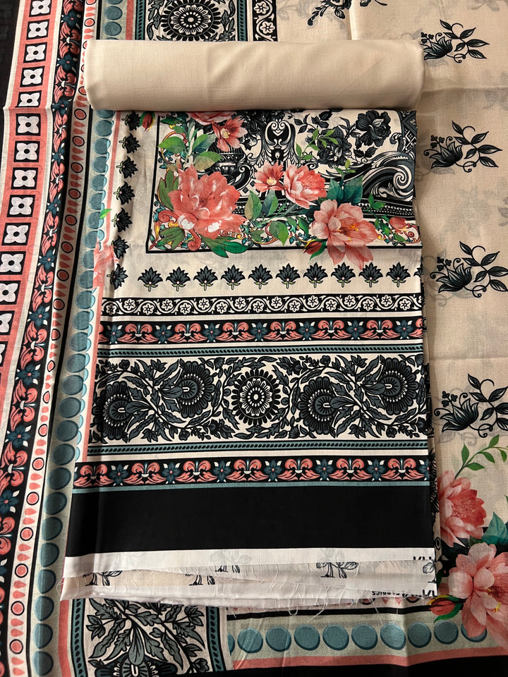 PURE ORIGINAL KHADI LAWN UNSTITCHED MATERIAL- SRH001