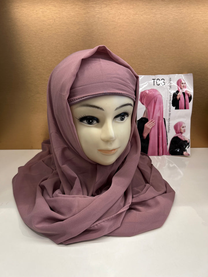 HIBA CAP ATTACHED HIJABS - BTZ10