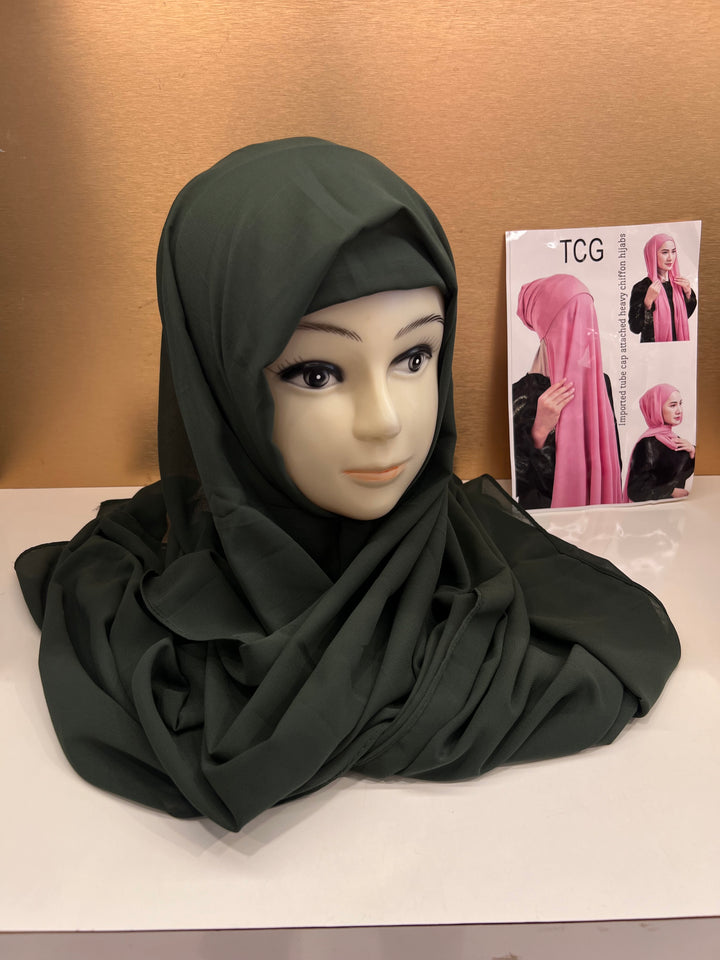 HIBA CAP ATTACHED HIJABS - BTZ10