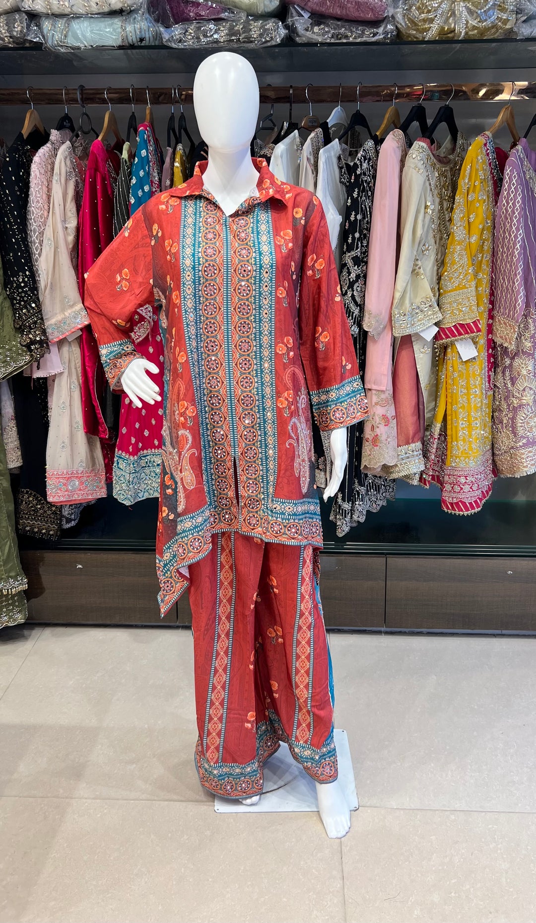 DESIGNER RAJWADI CO-ORD SET - KHMF01