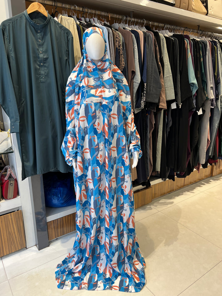 AYESHA PRAYER DRESS SOFT REYON PRINT EHRAAM NEW COLOURS (FULL LENGTH)PD01