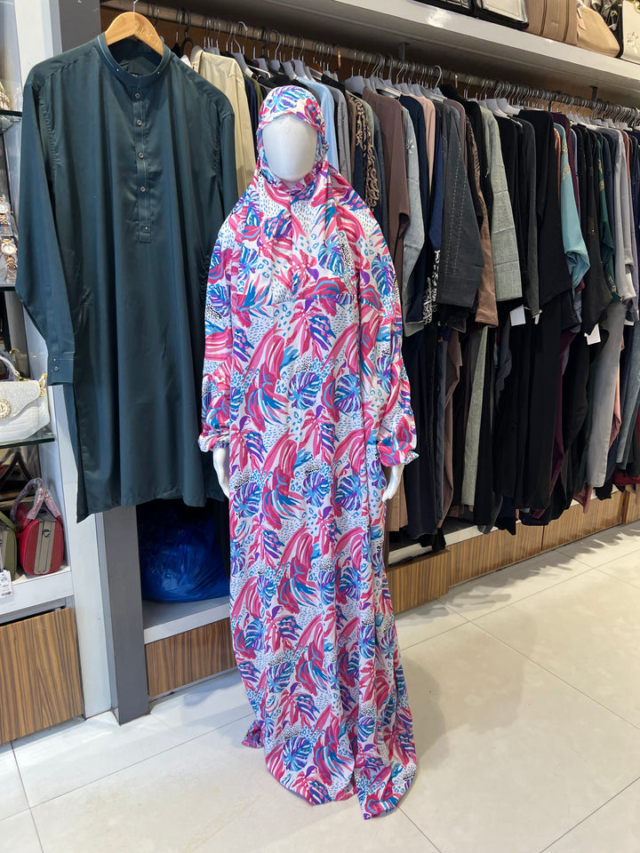 AYESHA PRAYER DRESS SOFT REYON PRINT EHRAAM NEW COLOURS (FULL LENGTH)PD01