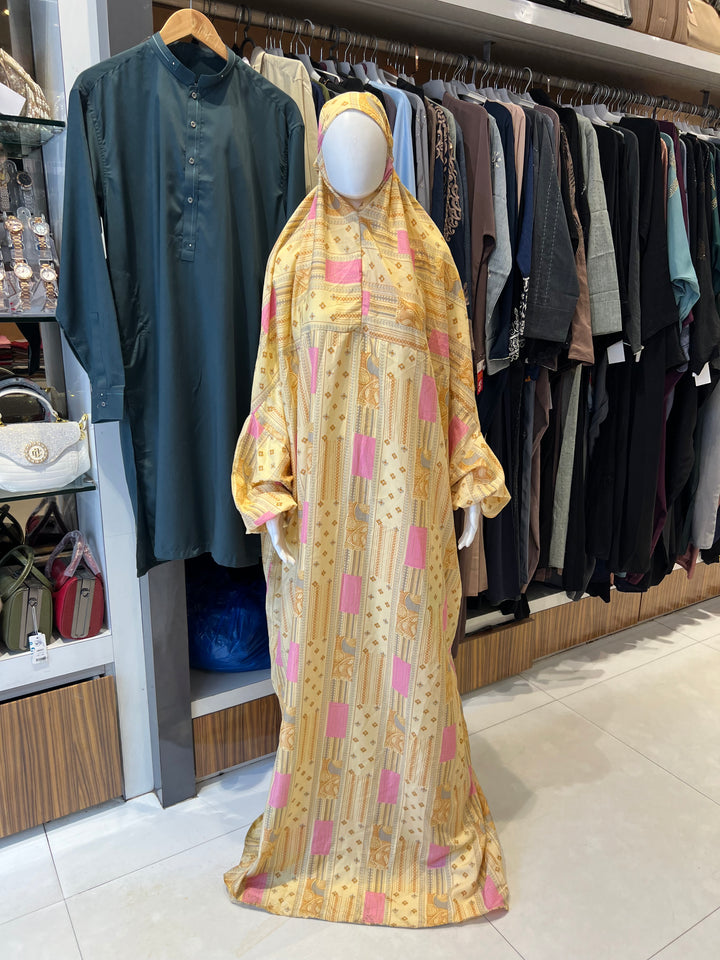 AYESHA PRAYER DRESS SOFT REYON PRINT EHRAAM NEW COLOURS (FULL LENGTH)PD01