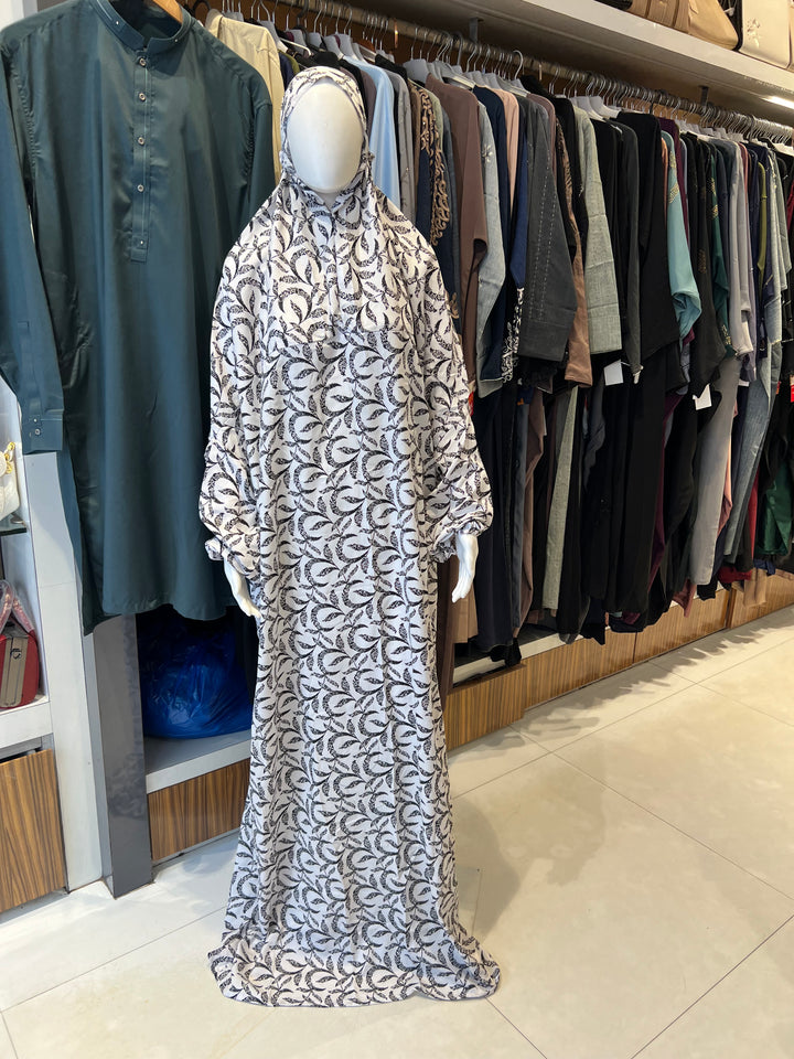 AYESHA PRAYER DRESS SOFT REYON PRINT EHRAAM NEW COLOURS (FULL LENGTH)PD01