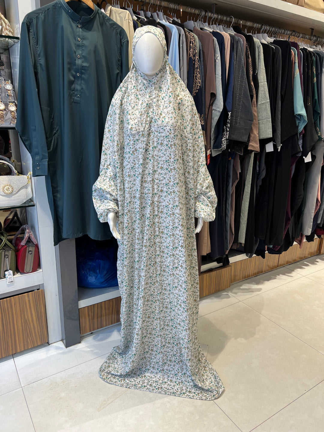 AYESHA PRAYER DRESS SOFT REYON PRINT EHRAAM NEW COLOURS (FULL LENGTH)PD01