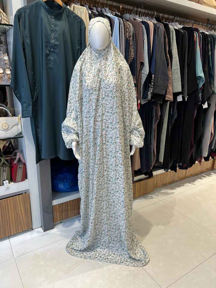 AYESHA PRAYER DRESS SOFT REYON PRINT EHRAAM NEW COLOURS (FULL LENGTH)PD01