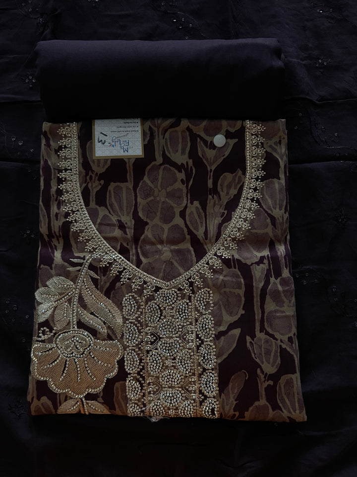 MEHAR DESIGNER UNSTITCHED COTTON DRESS MATERIAL - BTB013