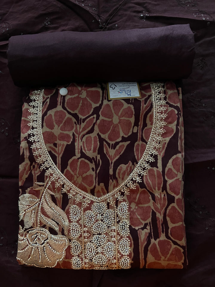 MEHAR DESIGNER UNSTITCHED COTTON DRESS MATERIAL - BTB013