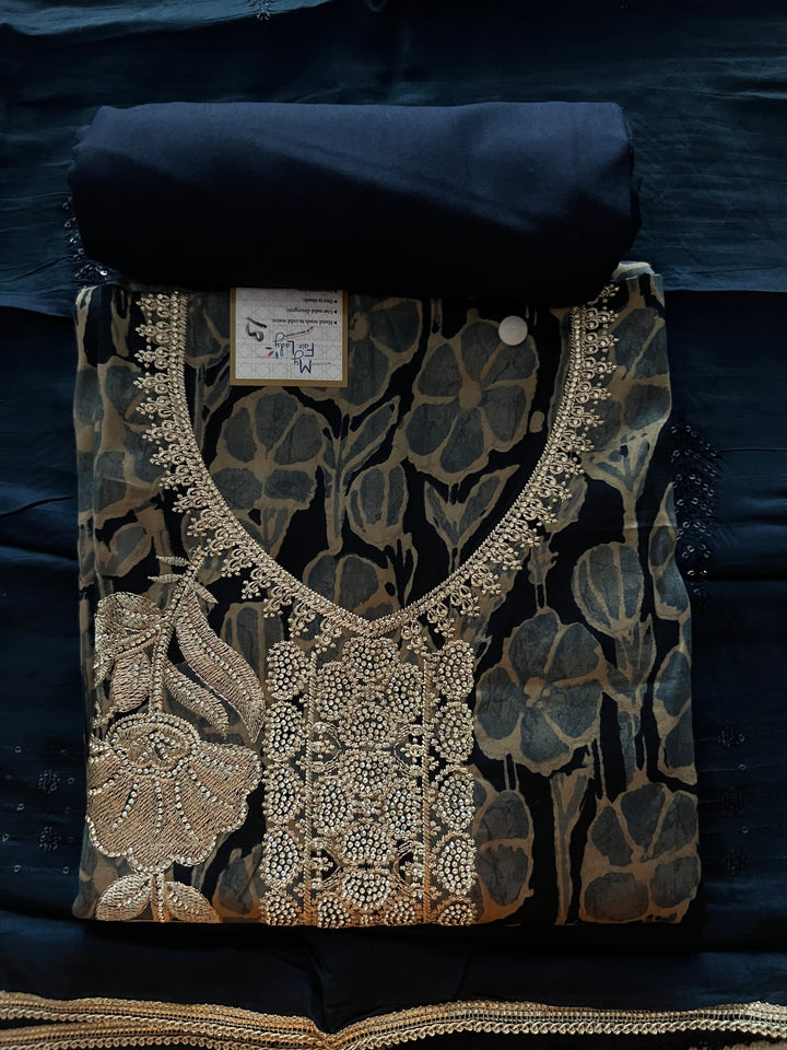 MEHAR DESIGNER UNSTITCHED COTTON DRESS MATERIAL - BTB013