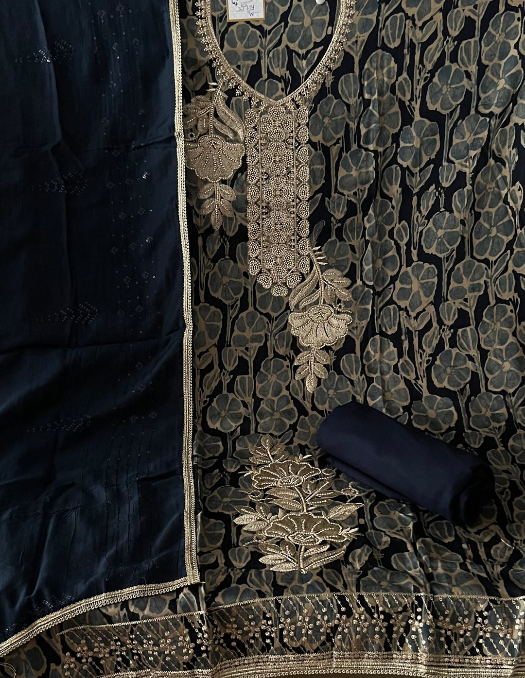MEHAR DESIGNER UNSTITCHED COTTON DRESS MATERIAL - BTB013