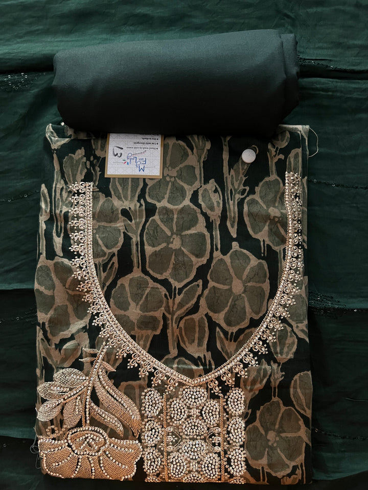 MEHAR DESIGNER UNSTITCHED COTTON DRESS MATERIAL - BTB013