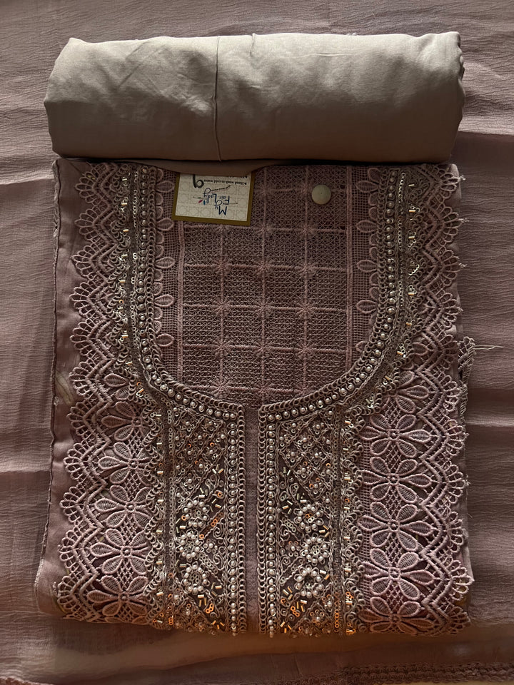 MEHAR DESIGNER UNSTITCHED COTTON DRESS MATERIAL - BTB09
