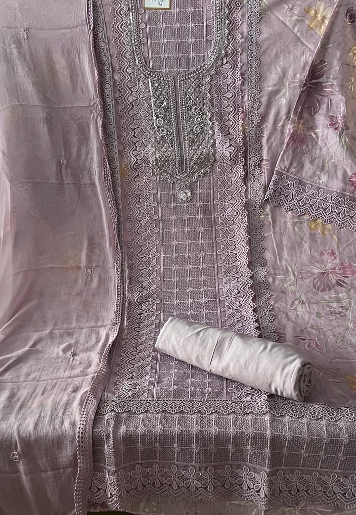 MEHAR DESIGNER UNSTITCHED COTTON DRESS MATERIAL - BTB09