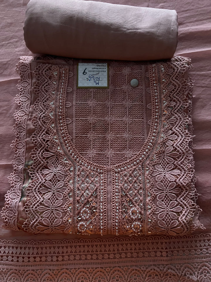 MEHAR DESIGNER UNSTITCHED COTTON DRESS MATERIAL - BTB09