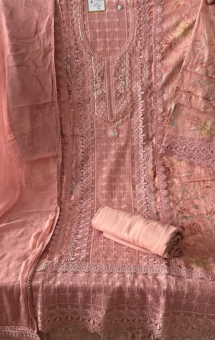 MEHAR DESIGNER UNSTITCHED COTTON DRESS MATERIAL - BTB09