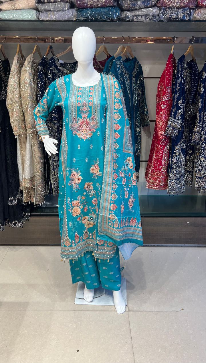 PURE CREPE DESIGNER SUIT-IKKN02