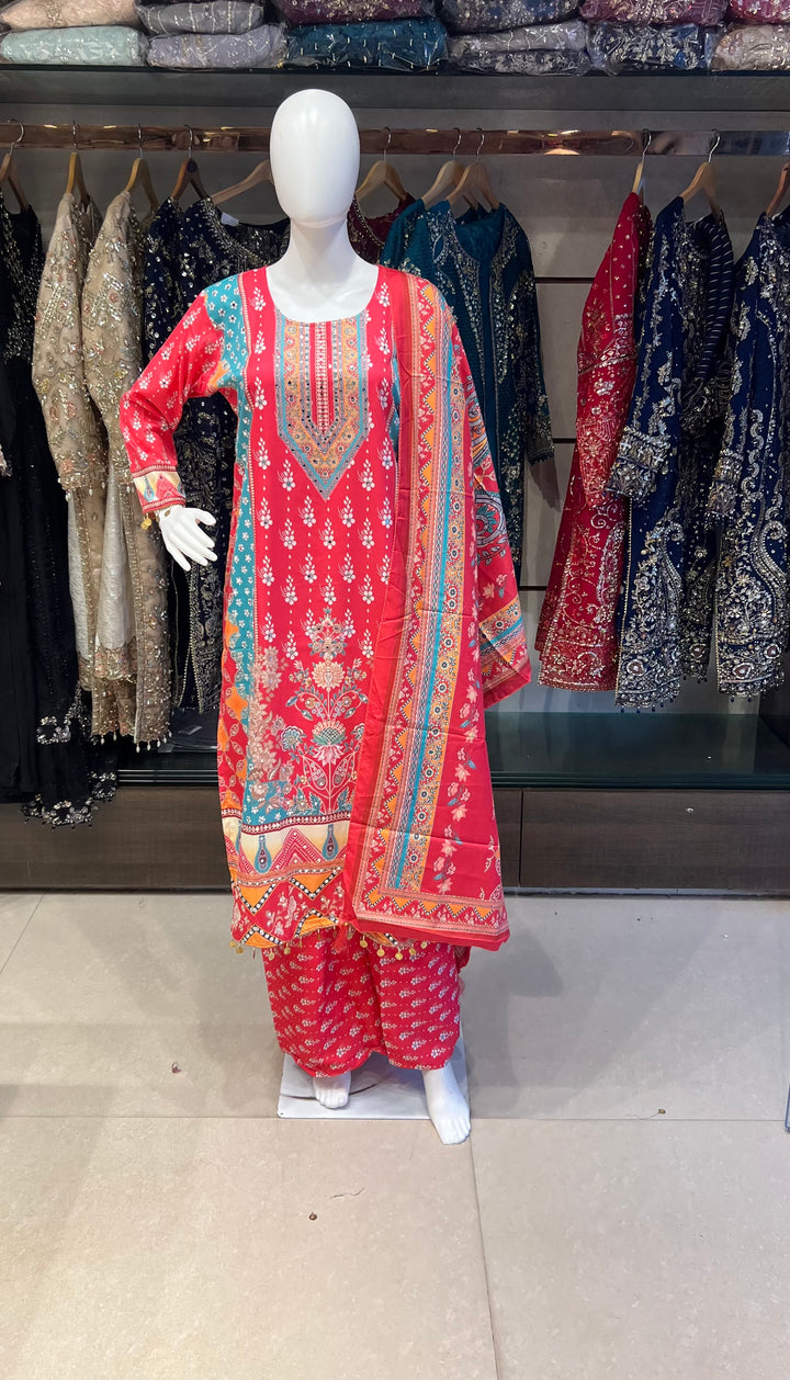 PURE CREPE DESIGNER SUIT-IKKN02