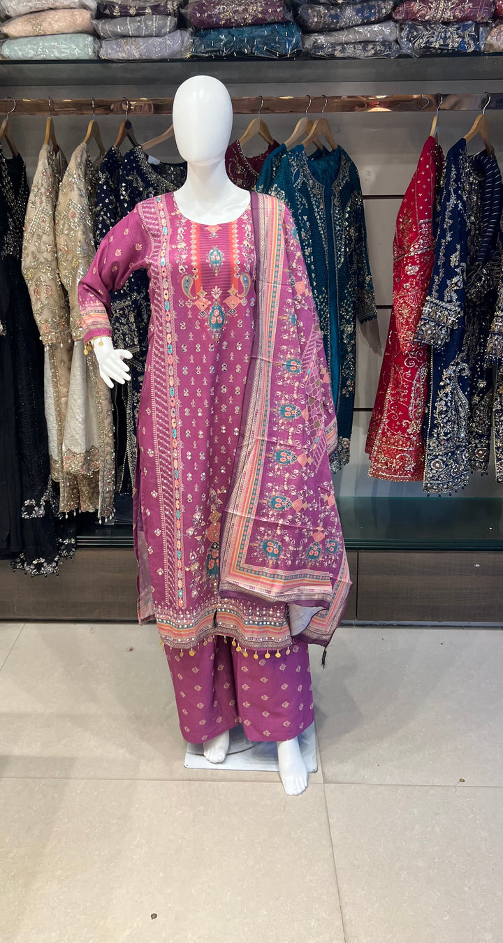 PURE CREPE DESIGNER SUIT-IKKN02