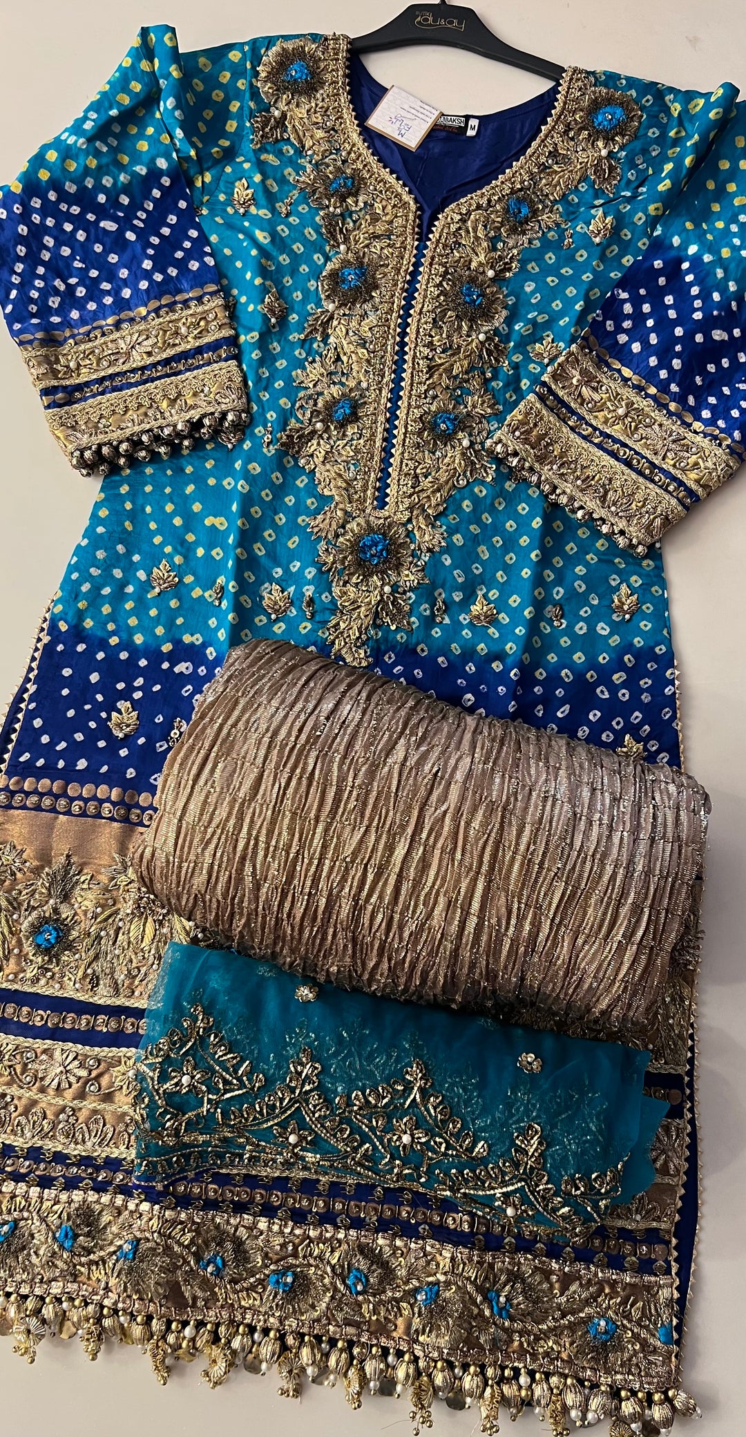 PAKISTANI KHUDABAKSH DESIGNER SUIT - KH01