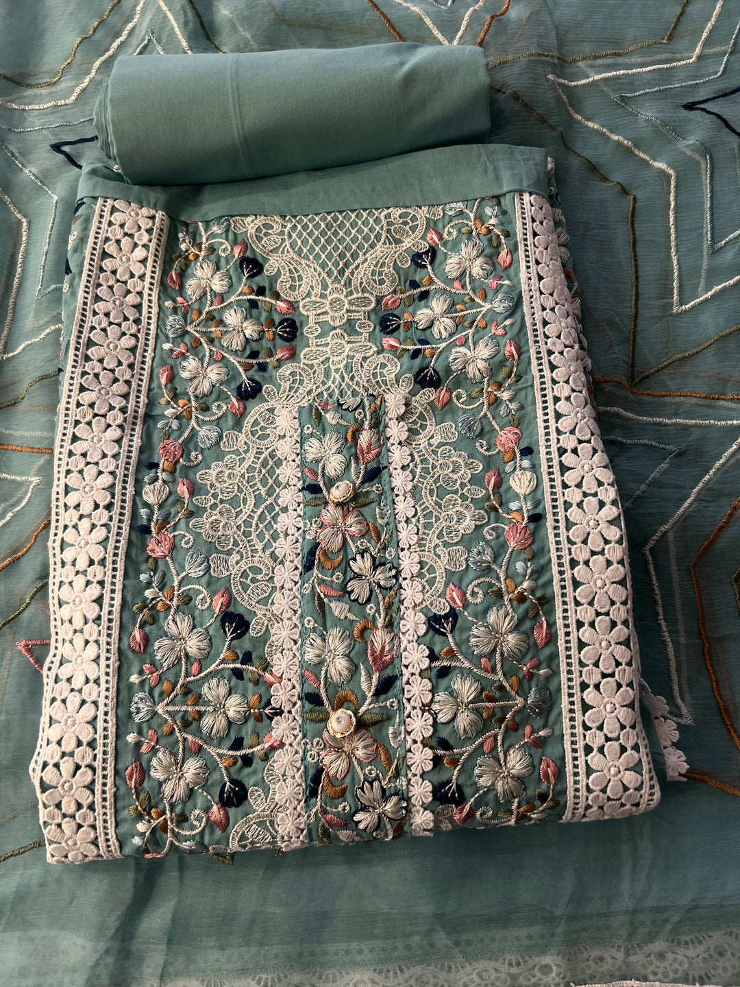 KUSHI DESIGNER UNSTITCHED DRESS MATERIAL - MAMT05