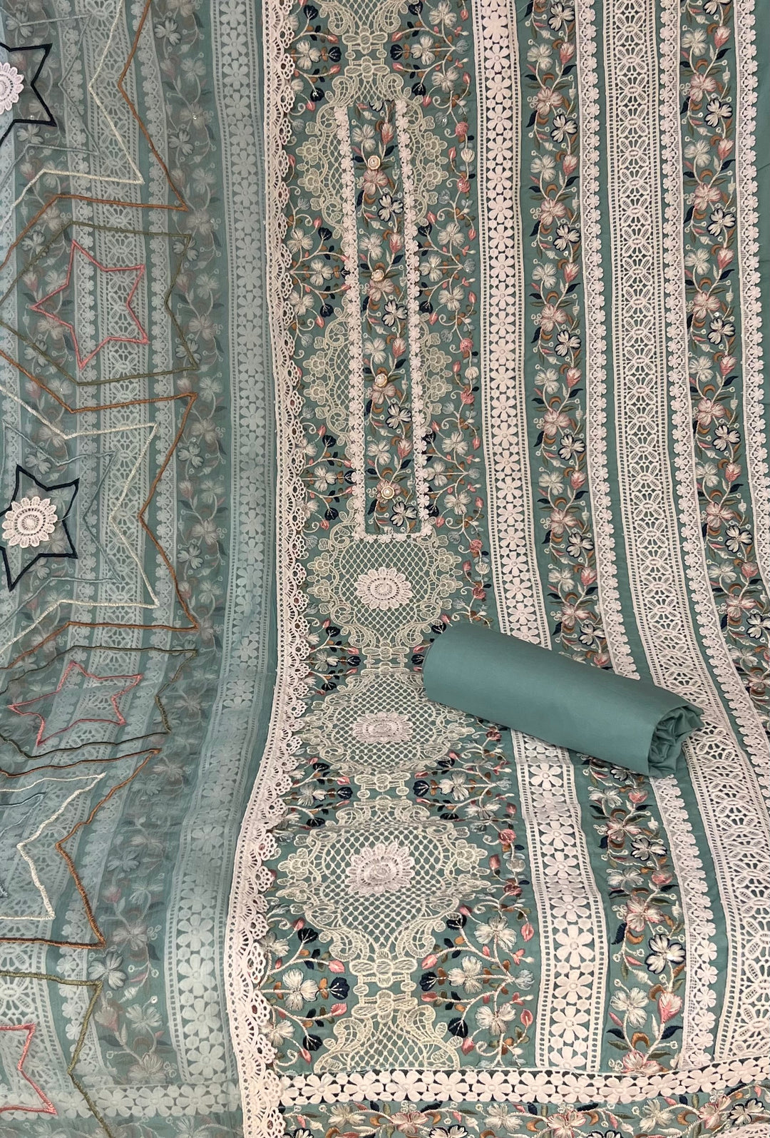 KUSHI DESIGNER UNSTITCHED DRESS MATERIAL - MAMT05