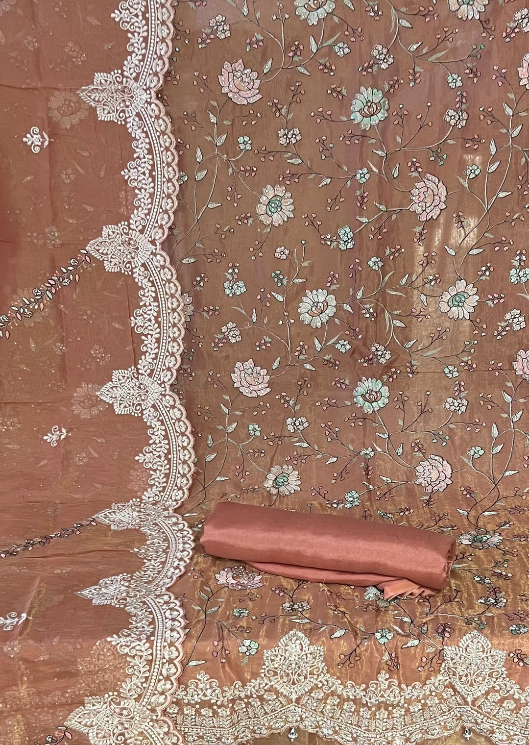 UNSTITCHED DESIGNER SUIT- BTD128/5