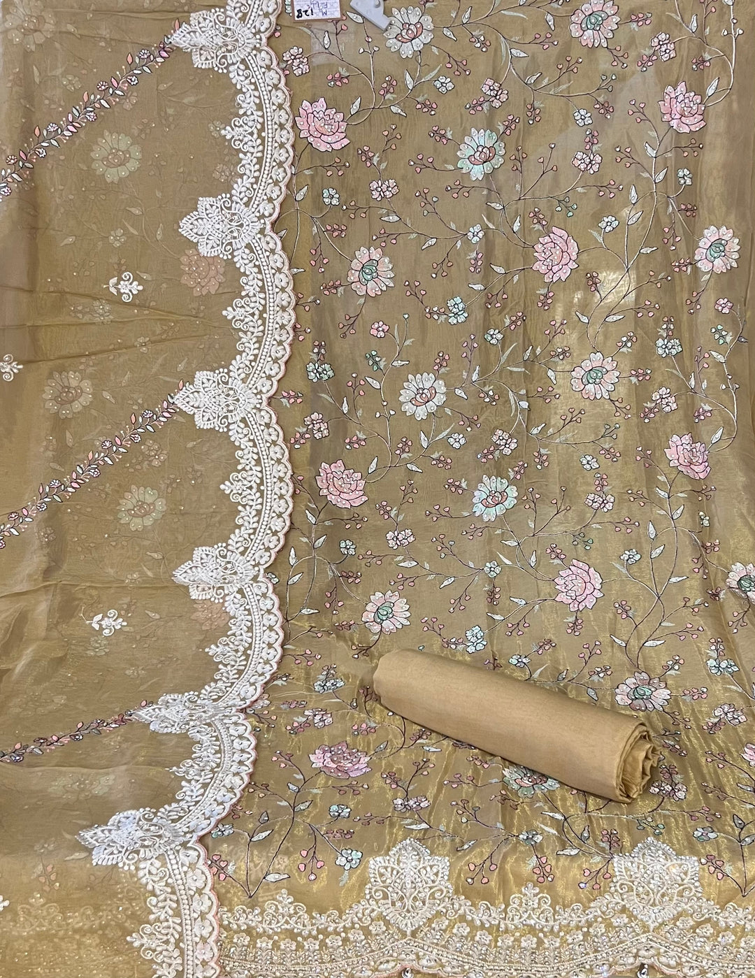 UNSTITCHED DESIGNER SUIT- BTD128/4