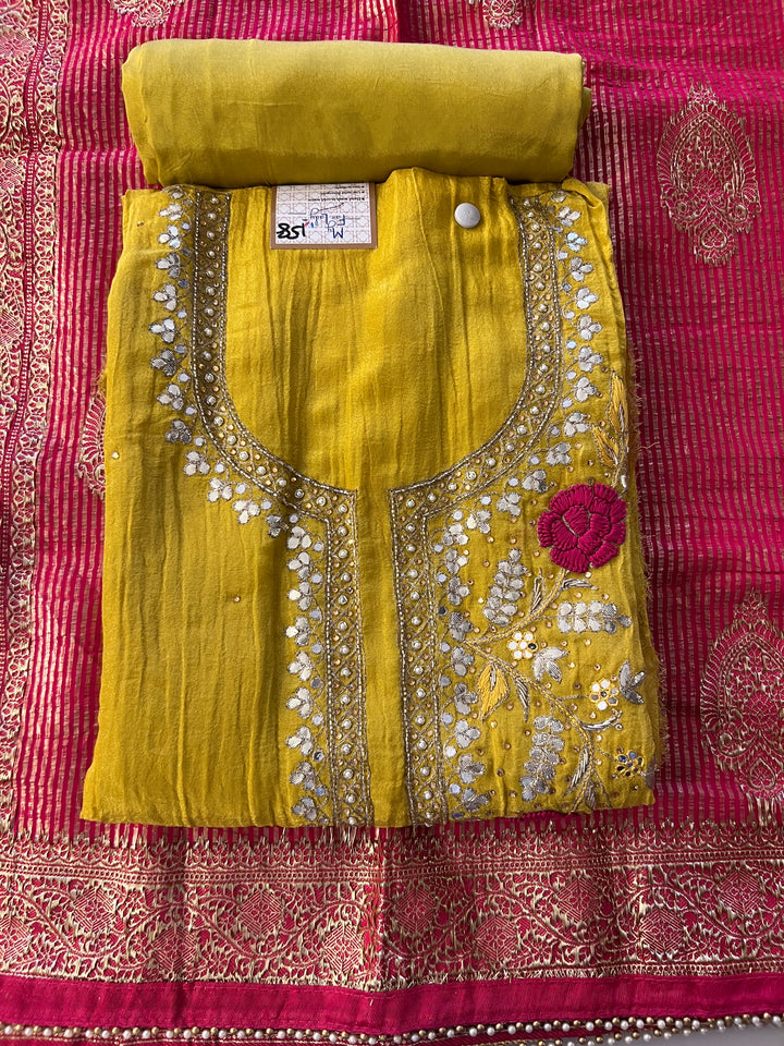 UNSTITCHED DESIGNER SUIT- BTH158/1