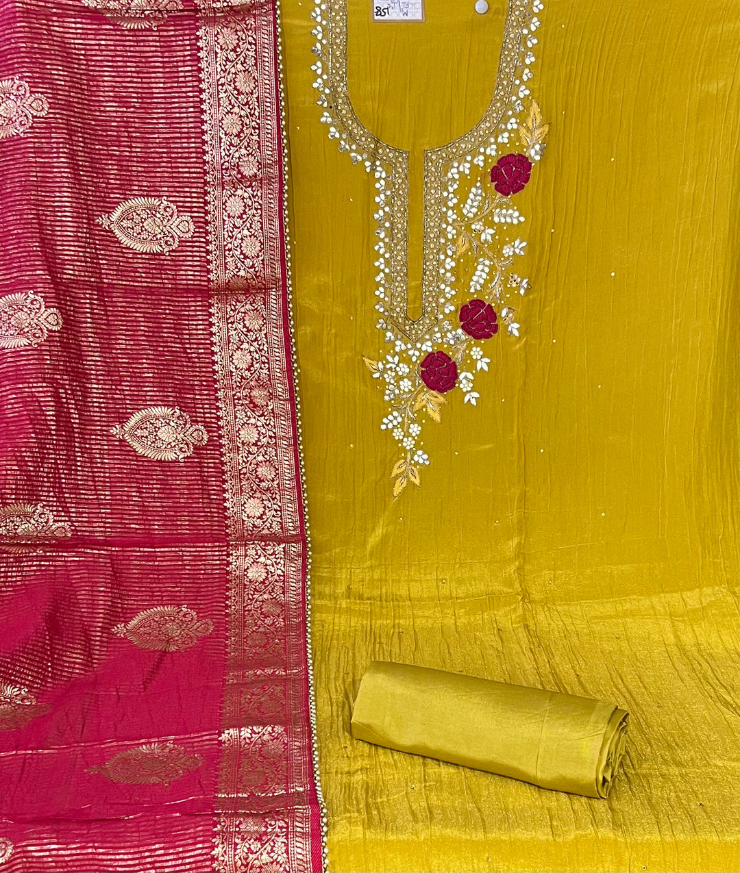 UNSTITCHED DESIGNER SUIT- BTH158/1