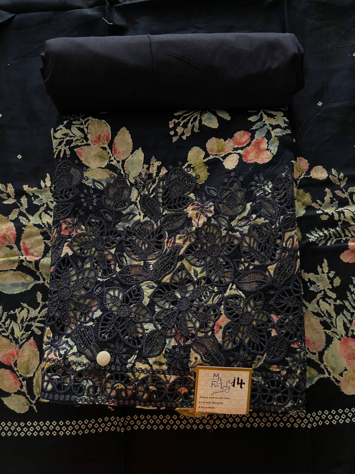 DESIGNER UNSTITCHED COTTON DRESS MATERIAL - BTB014