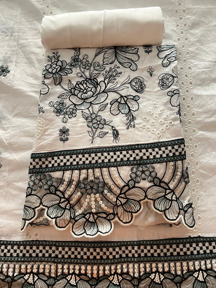 DESIGNER UNSTITCHED COTTON DRESS MATERIAL - BTB04