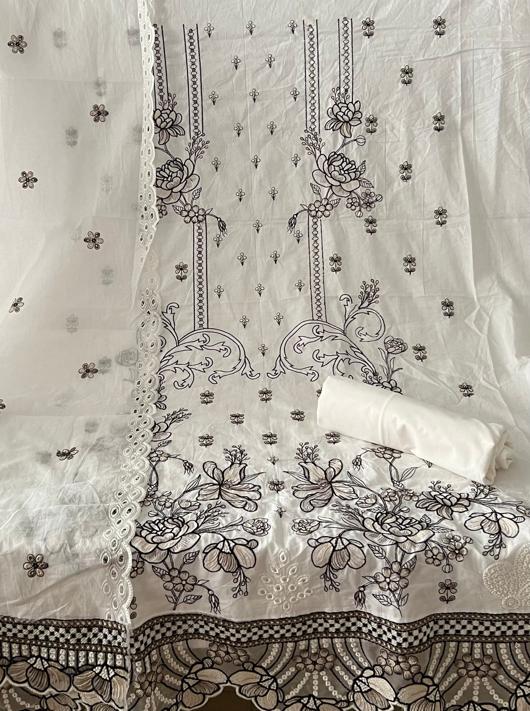 DESIGNER UNSTITCHED COTTON DRESS MATERIAL - BTB04