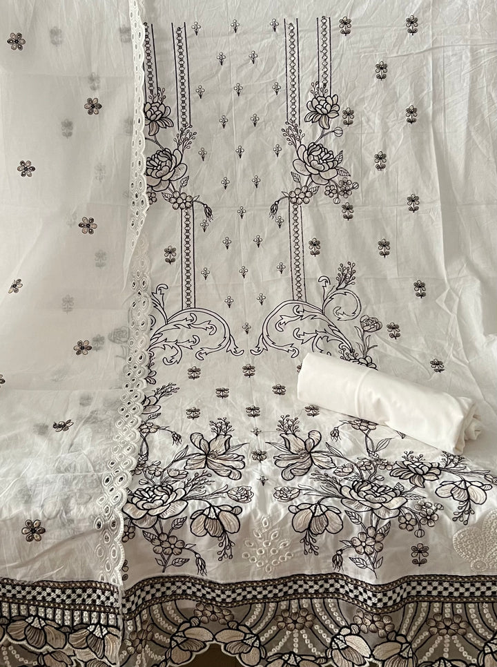 DESIGNER UNSTITCHED COTTON DRESS MATERIAL - BTB04