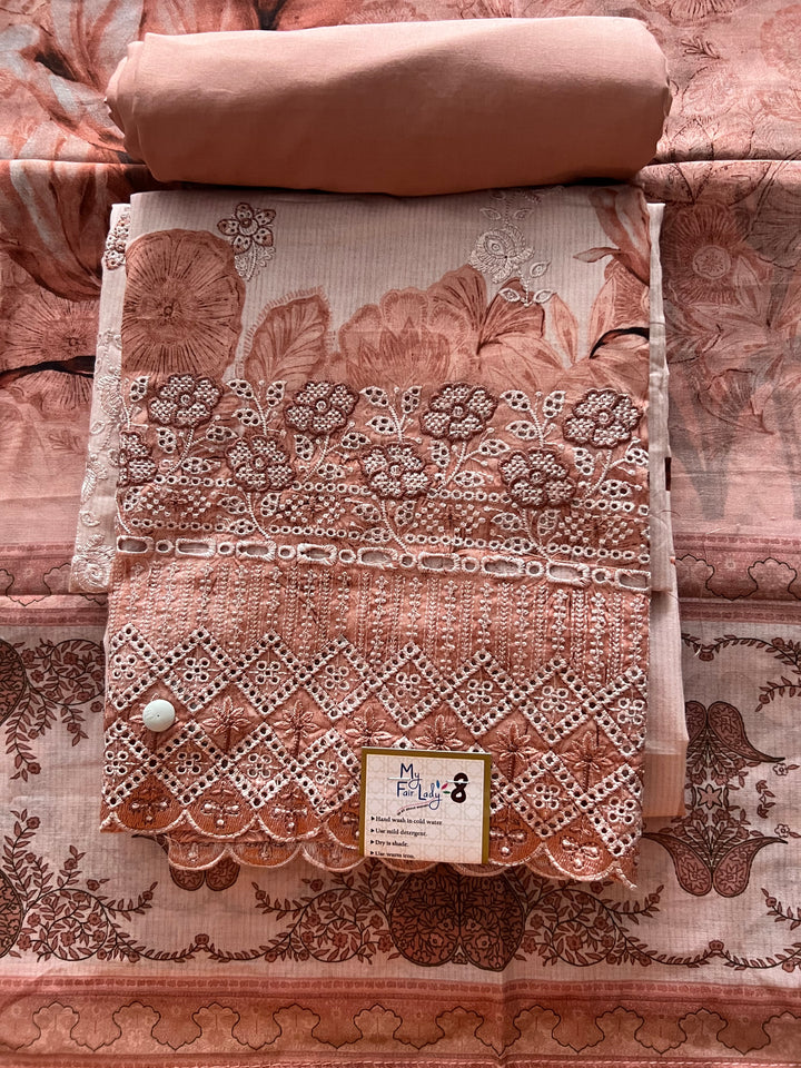 DESIGNER UNSTITCHED COTTON DRESS MATERIAL - BTB08