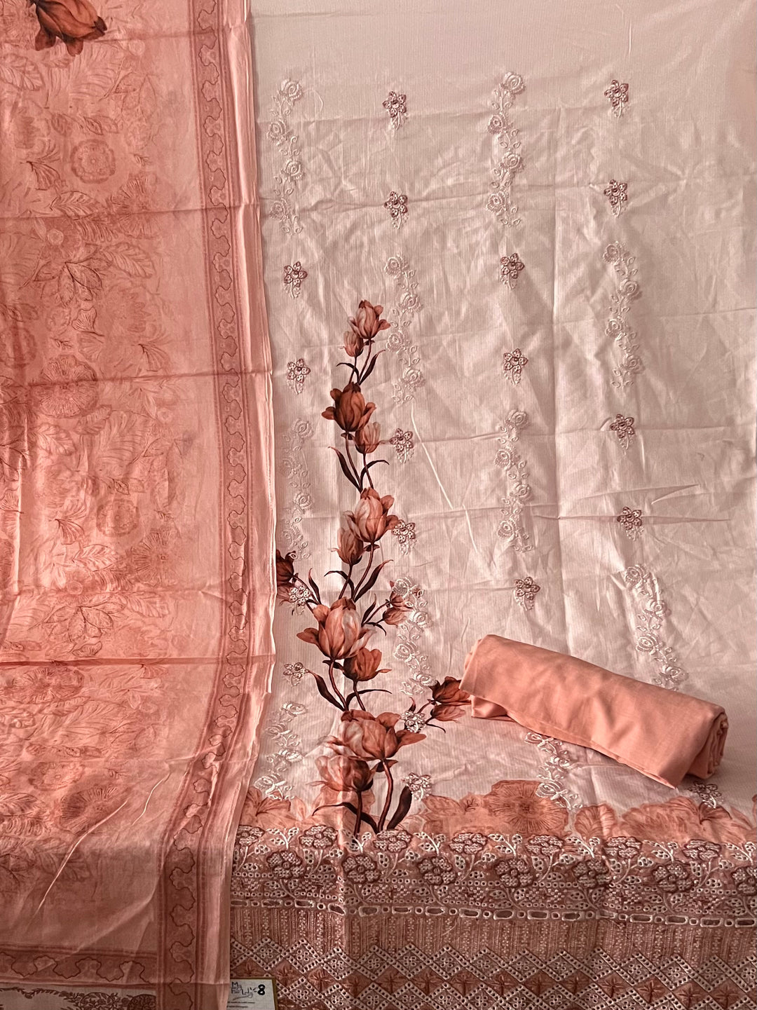 DESIGNER UNSTITCHED COTTON DRESS MATERIAL - BTB08